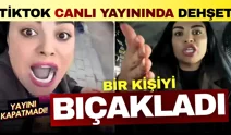 Tiktok canlı yayınında dehşet: Bir kişiyi bıçakladı yayını kapatmadı