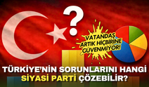Anket sonuçları yayınlandı! Vatandaş artık hiçbirine güvenmiyor!