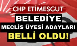 CHP Etimesgut Belediye Meclis üyeleri belli oldu! İşte o liste;