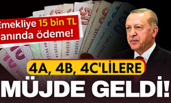 4A, 4B, 4C'lilere müjde! Hesaplara 15 bin TL geliyor