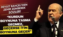 MHP Lideri Bahçeli'den zehir zemberek sözler: "Kurdun boynuna tasma geçmez, geçerse itin boynuna geçer"