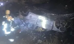 Konya'da feci kaza! Şarampole uçan otomobil yandı: 4 ölü, 2 yaralı