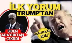 Rakibi Biden'ın adaylıktan çekilmesinin ardından Trump'tan açıklama: "Sahtekar Joe"