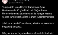 Sağlık Bakanlığı'ndan Sıla'nın ölümüne ilişkin açıklama: "Adalet yerini bulacak"