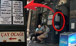 Bu da oldu: Karaköy'de duvarda asılı 'fakir çayı' ilanı sosyal medyanın diline düştü!