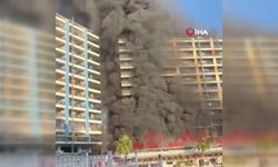 Antalya’da otel inşaatında yangın!