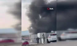 Ankara'da prefabrik ofiste yangın paniği