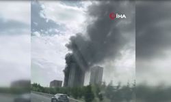 Ankara’da korkutan yangın! Alevler inşaat halindeki binayı sardı!
