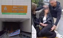 Maltepe Metro İstasyonunda Yürüyen Merdivende Skandal: Reklam Panosu Kadının Üzerine Düştü