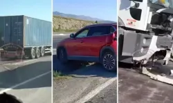 Görenler inanamadı: TOGG'a arkadan çarpan tır daha çok zarar gördü!