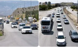 Bayram dönüşünde 'Kilit Kavşak'ta trafik yoğunluğu'