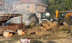 Ankara Kızılcahamam'da besi çiftliğinde korkutan yangın