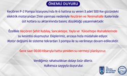 Keçiören'de P-2 pompa istasyonu arızalandı, bazı mahalleler susuz