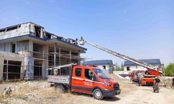 Ankara'da inşaat halindeki binada yangın paniği