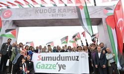 Trabzon Gazze için yürüdü! Binlerce kişi tek yürek oldu