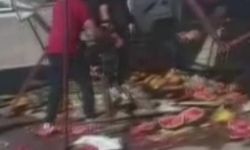 Beypazarı’nda akılalmaz kaza! Otomobil karpuz tezgahına daldı