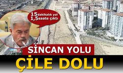Sincan yolu, çile dolu! 15 dakikalık yol 1,5 saate çıktı!