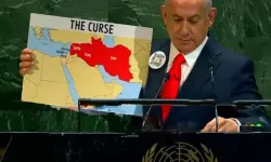 Netanyahu BM kürsüsünde "düşmanlar haritasıyla" konuştu!