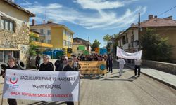 Bala’da Kaymakam Ali Yıldırım ve Vatandaşlar Sağlık İçin Yürüdü!