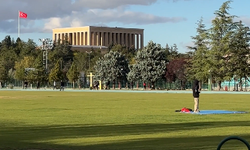 Ankara’da Anıtkabir manzaralı parkta spor yapmak bir başka