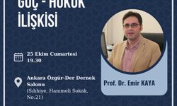 Ankara’da “Güç-Hukuk İlişkisi” konferansı: Prof. Dr. Emir Kaya konuşacak