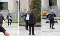 Çağlayan Adliyesi önünde silahlı dehşet: Havaya ateş açtı kendini vurdu
