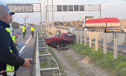 Ankara’da feci kaza! Kontrolden çıkan araç takla attı: 1’i çocuk 3 yaralı