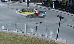 Amasya’da motosikletle otomobil çarpıştı! Sürücü havada takla attı