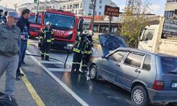 Karamürsel’de seyir halindeki otomobilde yangın çıktı