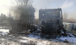 Ankara’da emniyet otoparkında korkutan yangın: Alkol yüklü tırlar alev aldı