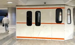 Ankaray Tren Seti maketi Söğütözü Metro İstasyonunda