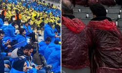 Galatasaray ve Fenerbahçe taraftarlarına dağıtılan yağmurluklar gündem oldu