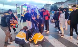 Sincan’da motokurye kazası! Kontrolünü kaybedip düştü