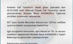 Vali Yardımcısı Mustafa Berat Kasımoğlu görevden uzaklaştırıldı