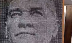 10 bin zarla yapılan Atatürk portresi sosyal medyayı salladı