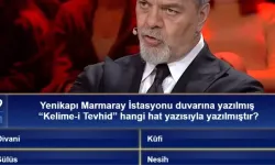 Yenikapı Marmaray İstasyonu duvarına yazılmış "Kelime-i Tevhid" hangi hat yazısıyla yazılmıştır?
