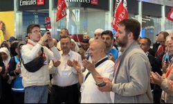 Hacı adayları kutsal topraklara uğurlandı! İstanbul Havalimanı’nda duygu dolu anlar