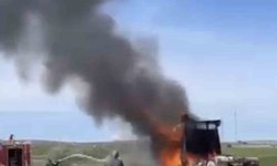 Seyir halindeki tır alev aldı! Araç küle döndü