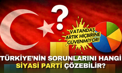 Anket sonuçları yayınlandı! Vatandaş artık hiçbirine güvenmiyor!