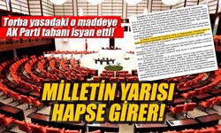 Torba yasadaki o madde AK Parti tabanını isyan ettirdi: Milletin yarısı hapse girer!