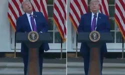 Trump konuşma sırasında kuşu dron sanınca büyük panik yaşadı