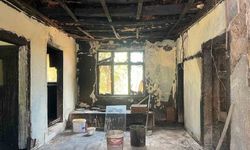 Alevlerin geride bıraktığı evde acı tablo: İki çocuklu aile yardım bekliyor