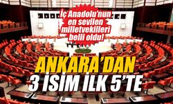 İç Anadolu’nun en sevilen milletvekilleri belli oldu! Ankara’dan 3 İsim ilk 5’te