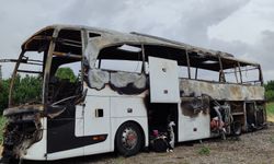 Kızılcahamam'da korku dolu anlar: Seyir halindeki yolcu otobüsü alev alev yandı!