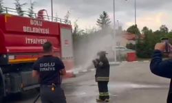 Bolu'da itfaiye stajının finali gündem oldu! Son gününde hortum ve köpükle sürpriz