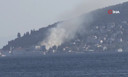 Heybeliada Deniz Harp Okulu'nda korkutan yangın! Alevlere müdahale devam ediyor