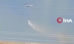 Ankara'nın Haymana ilçesindeki yangına havadan müdahale: Söndürme helikopteri böyle çalıştı