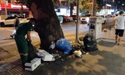 Necatibey Caddesi'nde çöp dolu akşamlar