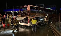 Kuzey Marmara Otoyolu'nda feci kaza: Alev alan otobüste 2 kişi hayatını kaybetti!