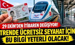 29 Ekim'den itibaren değişiyor! Trende ücretsiz seyahat için bu bilgi yeterli olacak!